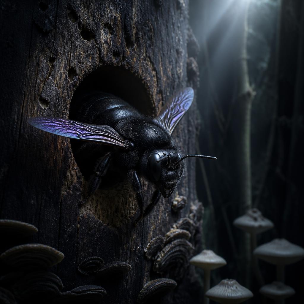 Obsidian Carpenter Bee — Xylocopa obsidiana