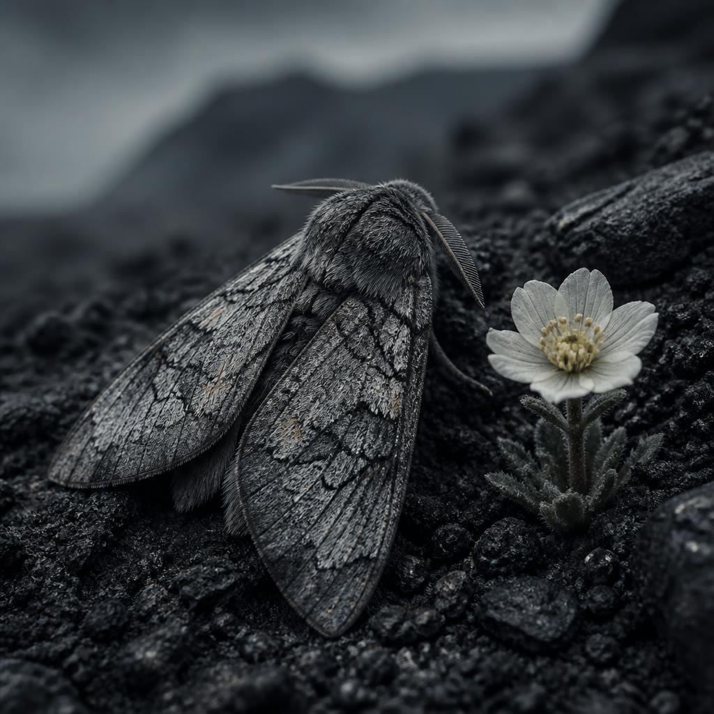Ashfall Mourning Moth — Mortua cineraria